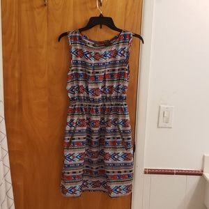 Tribal Pattern Mini Dress